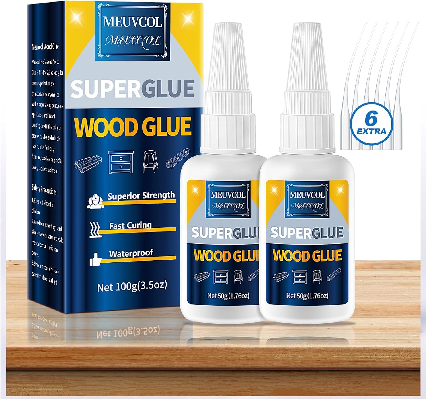 Extra Strong Wood Glue - 100g Fast Drying Super Glue for Heavy Duty Furniture & Garden, Clear, DIY & Crafts - Image 9