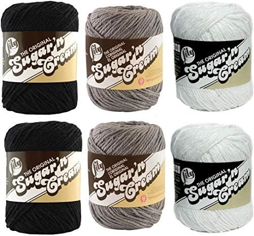 Lily Sugar n' Cream Variety Assortment 6 Pack Bundle 100 Percent Cotton Medium 4 Worsted (Multicolor) - Image 2