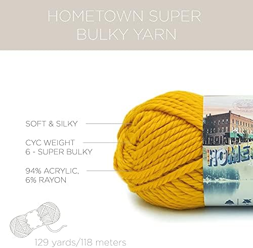 Lion Brand Yarn Hometown Bonus Bundle Yarn, New York White, 1 Pack - Image 5