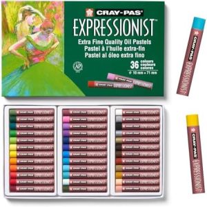 SAKURA Cray-Pas Expressionist Oil Pastel Set - Soft Oil Pastels for Artists - 36 Colors